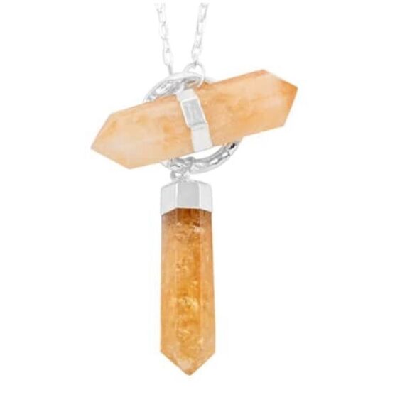 Brazilian Citrine 35inch Necklace in Silvertone 110.50ctw - Picture 8 of 13